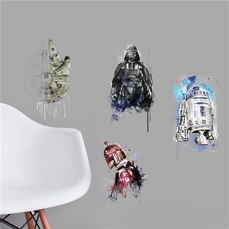 Roommates RMK3590SCS Star Wars Iconic Watercolor Peel & Stick Wall Decals